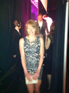 Lady Jacket Ashleigh McElhinney was escorted by her husband Curtis McElhinney and hero Griffin Hayden