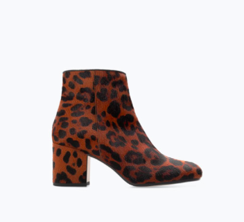 Leopard obsessed? Me too. This fab bootie w/ a slight chunky heel is from Zara for $159