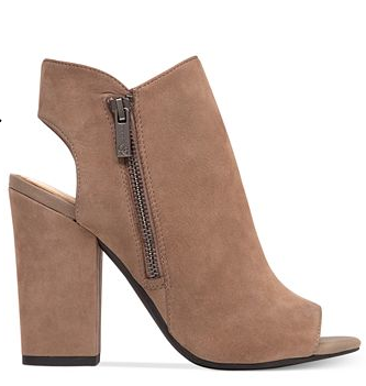 Yes, open-toe works for Fall! For you budget-conscious gals, this Jessica Simpson bootie is available for $119 from Macys.