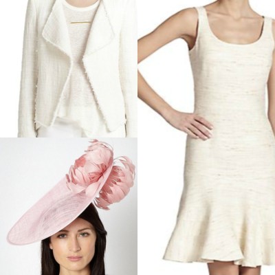 And when in doubt, white works! A skinny nude or metallic belt at the natural waist will transform this look into an even more sleek and flattering silhouette. The hat in one word: FABULOUS.