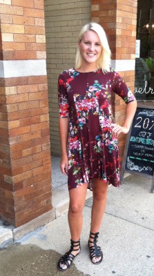 Floral Dress+Gladiator Sandals= A Chic Combo!