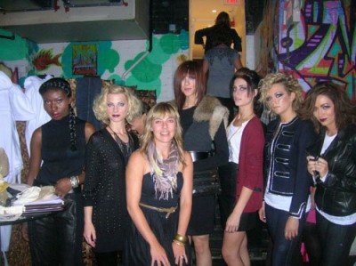 Elizabeth circa 2010 with models she styled for a photo shoot for The Charles Penzone Salons, a longtime client. 