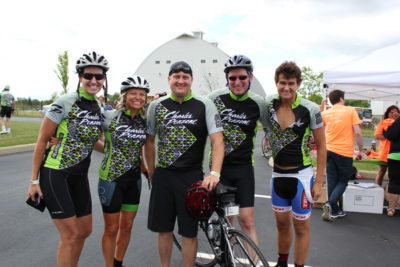 Debbie with other riders on the Charles Penzone Peletonia team