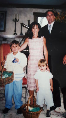  Connie with her husband, Mike, and sons Andrew and Michael in the mid-2000s