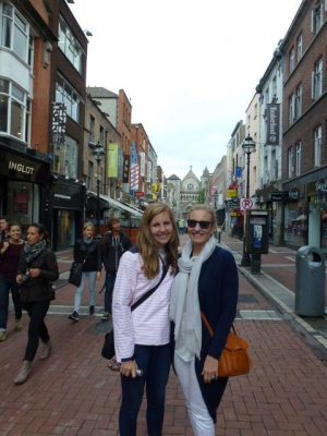 Michelle and Hannah in Dublin, Ireland.