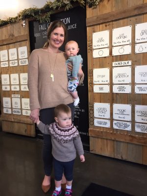 Regan and her girls at Native, a favorite neighborhood stop.