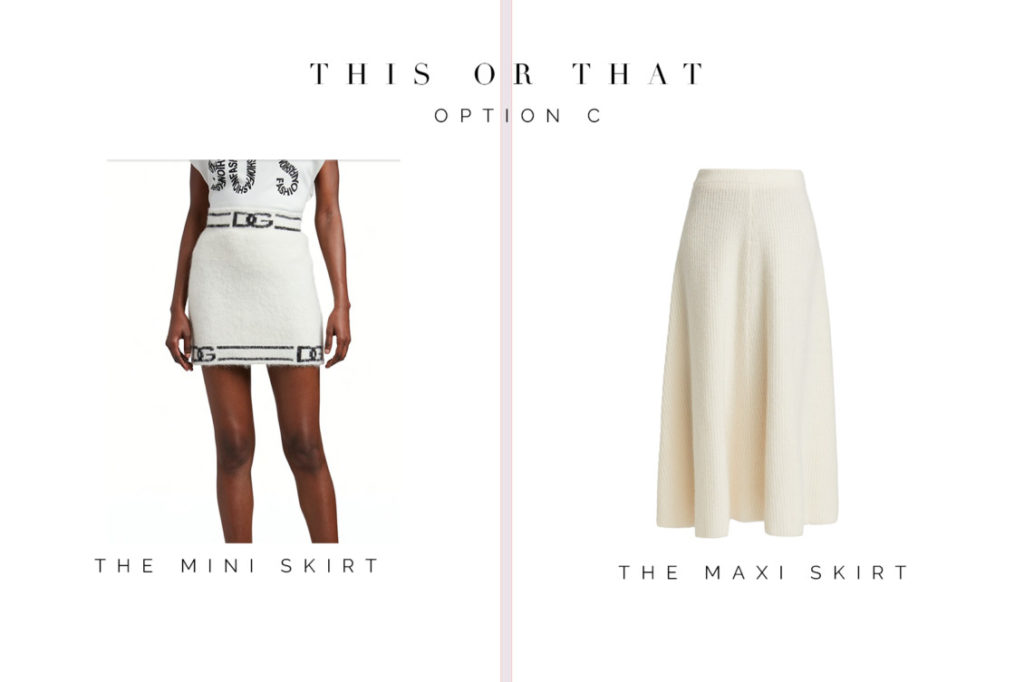Mini maxi skirt deals